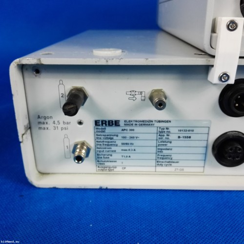 ERBE ICC 200 electrosurgical unit with footswitch and APC 300 module