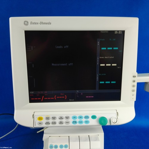 DATEX-OHMEDA S5 Cardiac monitor with module rack and arm