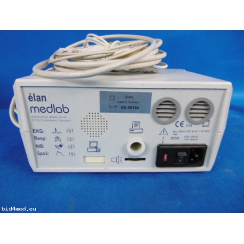 MEDLAB Elan Monitor with ECG,Resp. NIB, Spo2 with cables